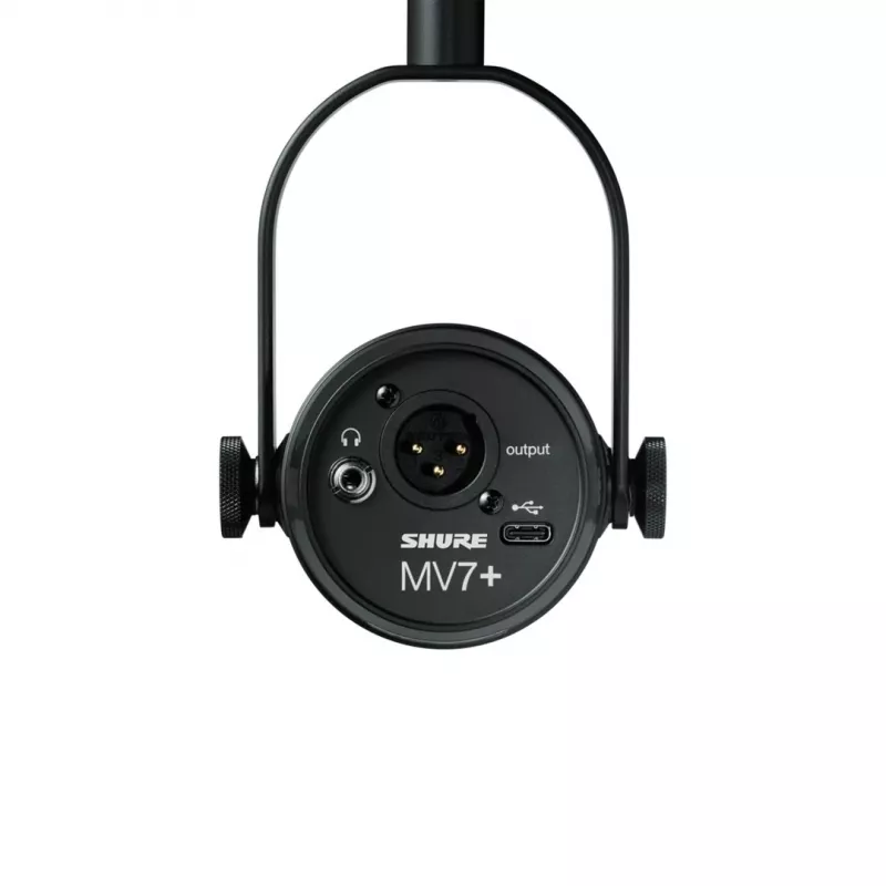 Shure MV7+-K-BNDL - mikrofón pre rečníkov/spev s XLR/USB-C konektorom, čierny + stojan na stôl GATOR