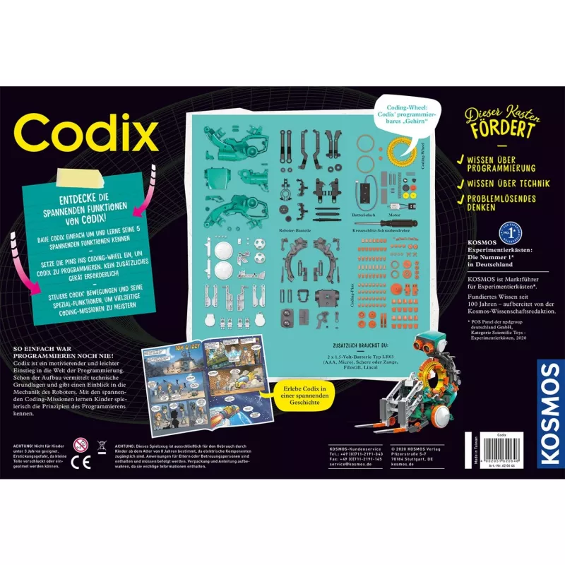 Kosmos Codix, stavebnica, 8 rokov Kosmos Codix. Typ produktu: stavebnica, Odporúčaný vek (min.): 8 rokov