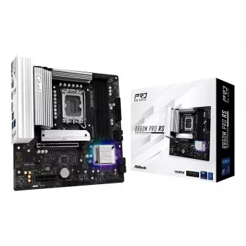 Základná doska ASROCK B860M Pro RS — Intel B860, LGA 1851, micro ATX, DDR5, 4× DIMM, 2.5Gb LAN, 1×PCIe5 x16