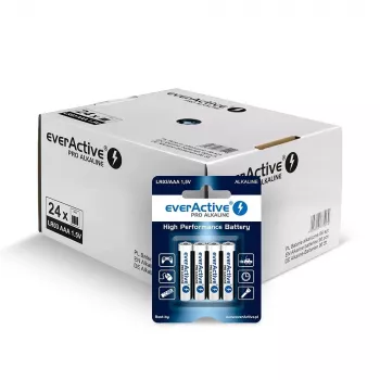 Alkalické batérie everActive AAA LR034BLPADIS – balenie 96 ks