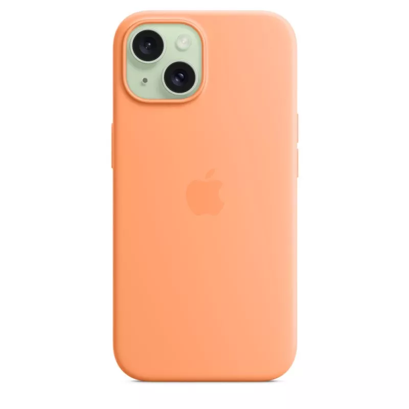 Apple iPhone 15 Silicone Case s MagSafe – Orange Sorbet