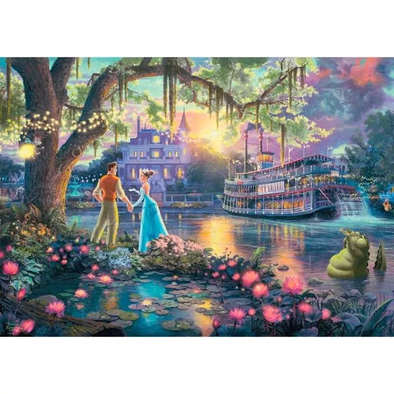 Thomas Kinkade Studios: Disney Dreams Collection - Princezná a žaba, puzzle 1000 dielikov