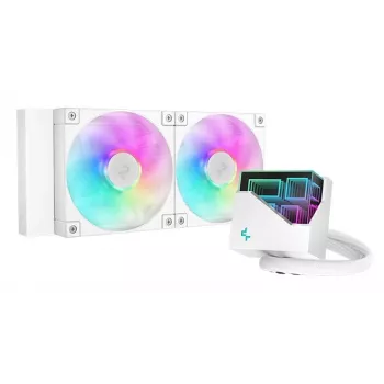 All-in-One vodné chladenie DeepCool LT240 White — 240 mm radiátor, 2x 120 mm PWM ventilátor (600–2400 ot/min), 41 cm hadice, pre LGA1150