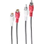 Audio kábel ShiverPeaks BS40202 1,5 m 2x RCA konektor samec čierny