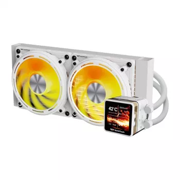 Vodné chladenie CPU Darkflash DE240 (biele) – 240-mm radiátor, uzavretý AIO okruh