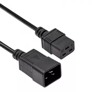 Akyga AK-UP-03 serverový predlžovací kábel IEC C20 na C19, 1,8 m, čierny