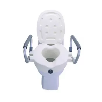 Nadstavba na WC ANTAR AT51205 rozšírenie so sklopnými držadlami, výška sedadla 10 cm, nosnosť do 180 kg, šírka medzi držadlami 470 mm