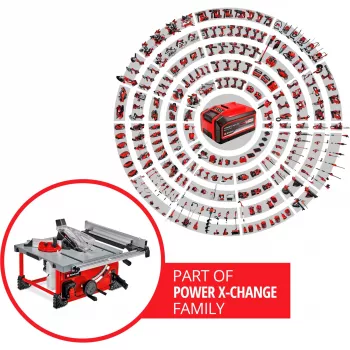 Power X-Change akumulátorská stolová kotúčová píla TE-TS 36/210 Li-Solo, 36 V (2x18 V) (červená, bez batérie a nabíjačky)