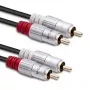 Qoltec 52338 audio kábel, 2 x RCA (vidlica) na 2 x RCA (vidlica), 3 m, čierny