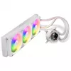 KRUX HydroGlance 360 ARGB vodné chladenie AIO s LCD, 360 mm, biele