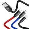 BASEUS Colorfone CAMLT-BSY01 USB kábel 1,2 m USB A 3 x USB C čierny, červený, modrý