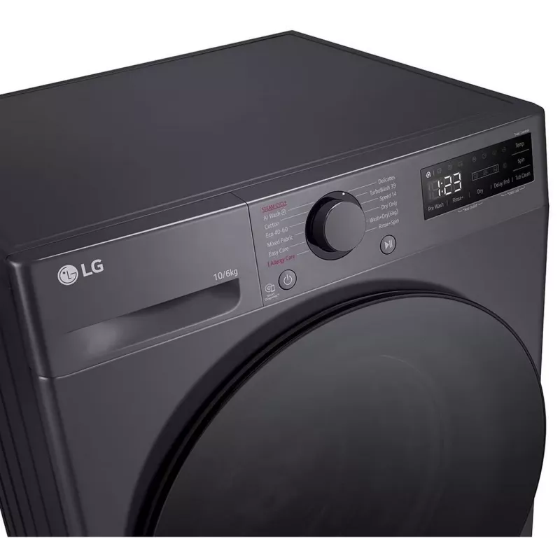 LG F4DR510S2M práčka so sušičkou 10 kg / 6 kg 1400 ot/min čierna