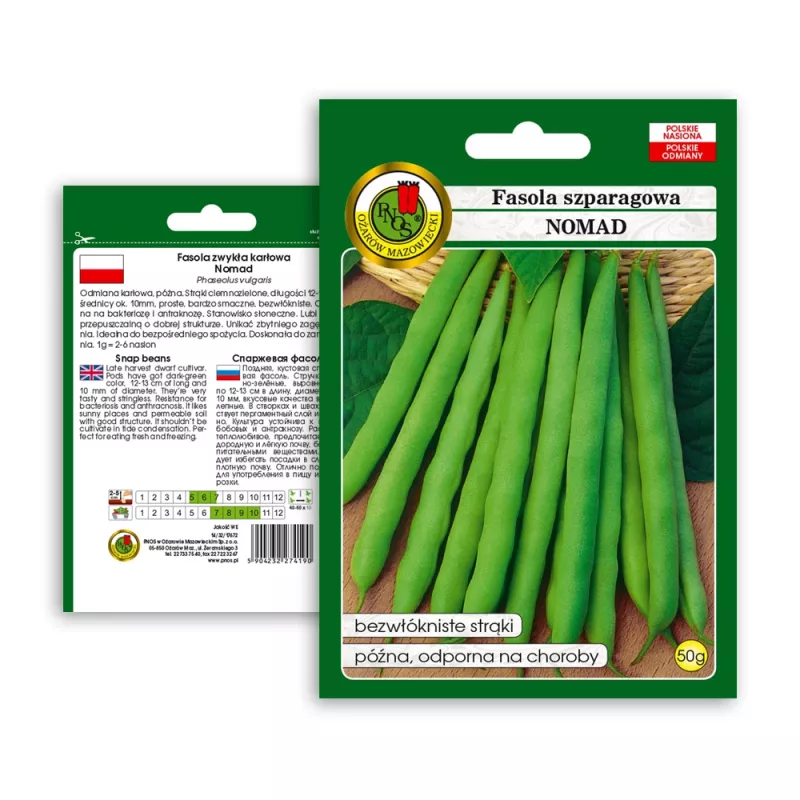 Nomad Green Dwarf fazuľové semená, 50g - zeleninové semená