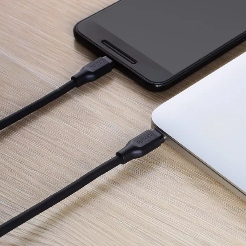 Kábel USB-C Aukey CB-CC1P 1 m, 60W PD, USB-C na USB-C