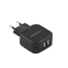 Qoltec 50188 nabíjačka pre mobilné zariadenia notebook, smartfón, smart hodinky, tablet, telefón, univerzálna čierna AC, DC vnútorné