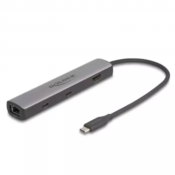 DeLOCK USB Type-C dokovacia stanica 8K HDMI USB 10 Gbps 2,5 Gigabit LAN PD 100W