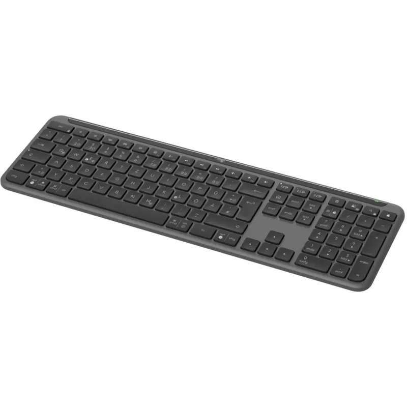 Logitech K950 Signature tenká klávesnica Office RF Wireless + Bluetooth QWERTZ nemecká grafitová