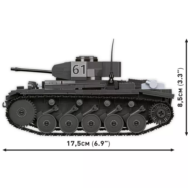 Stavebnica Cobi Panzerkampfwagen II Ausf. F – 813 dielov, čierna, vek 9+