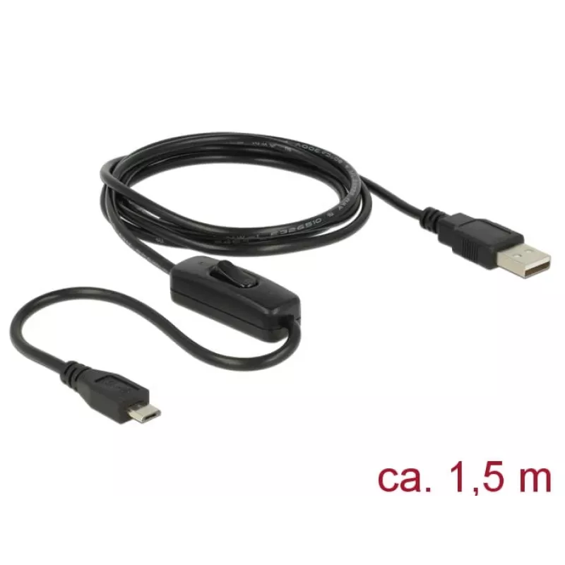 USB kábel DeLOCK 84803 USB 2.0 1,5 m USB A Micro-USB B čierny