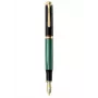 Pelikan Souverän 1000, čierna, zelená, Medium, obojručné, Nemecko, 1 ks