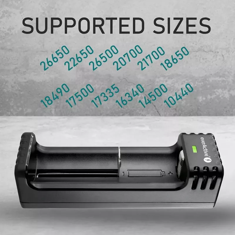 Nabíjačka everActive LC100C USB‑C pre Li‑Ion články, vstup USB‑C, model LC100C