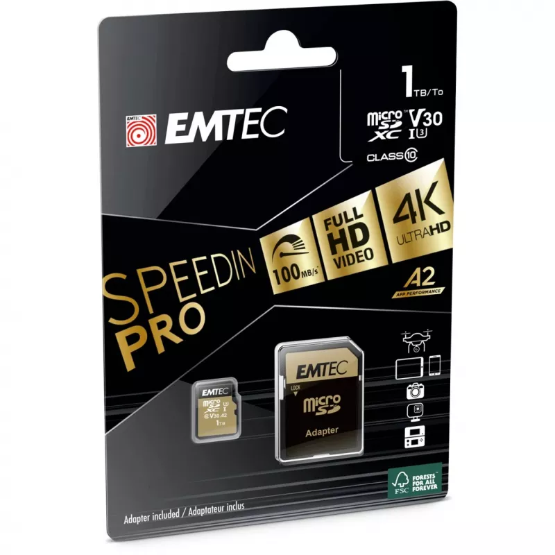 Emtec 1 TB MicroSDXC UHS-I pamäťová karta ECMSDM1TXC10SP