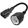 Napájací adaptér QOLTEC 53906 IEC 320 C14 na SCHUKO 16A 250V