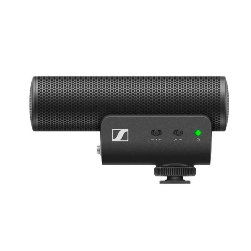 Sennheiser MKE 400 Mobile Kit - kondenzátorový, superkardioidný mikrofón s dolnopriepustným filtrom a statívom Manfrotto