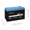 LiFePO4 batéria 12,8V 7Ah, 89,6Wh, BMS