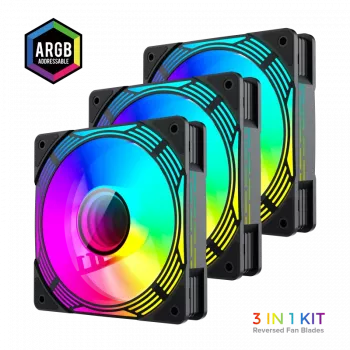 Gamemax | skriňový ventilátor | KF300R BK | čierny