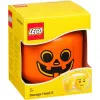 LEGO úložná hlava tekvica, malá, úložná krabica oranžová/čierna