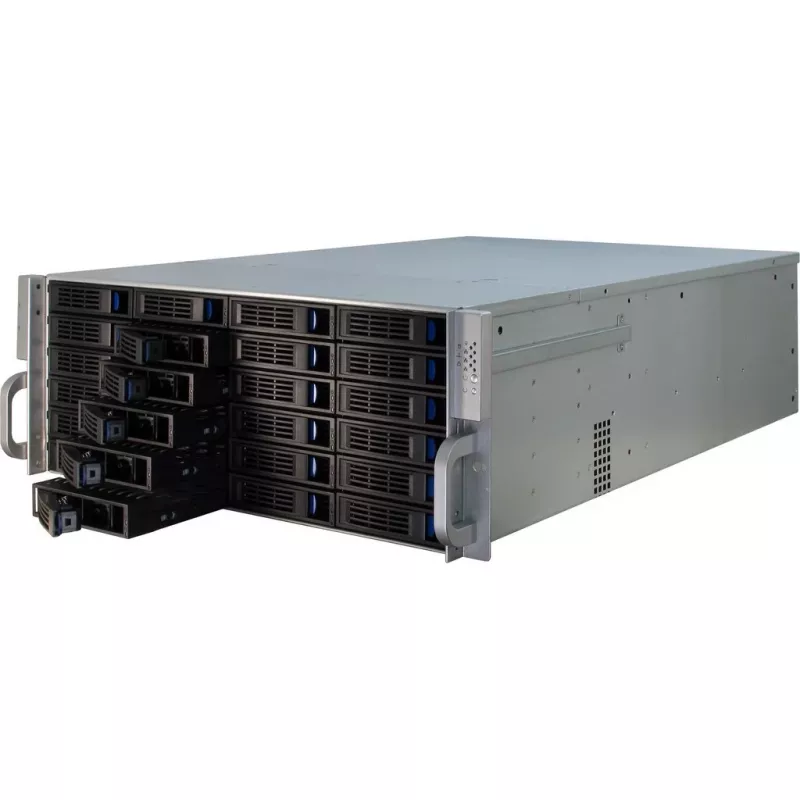 Serverová skriňa Inter-Tech 4U-4424 rack čierna, strieborná