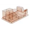 Organizér na stôl DeLOCK 18341 priehľadný hnedý plast 145x250x85mm