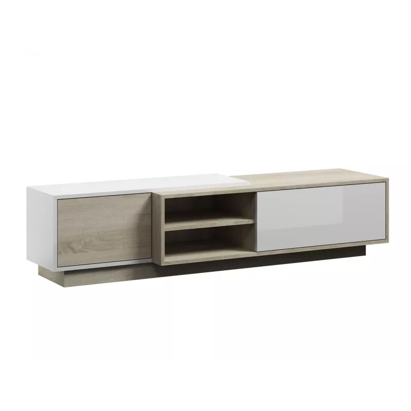Cama TV skrinka SIGMA1 180 dub Sonoma/biela lesklá