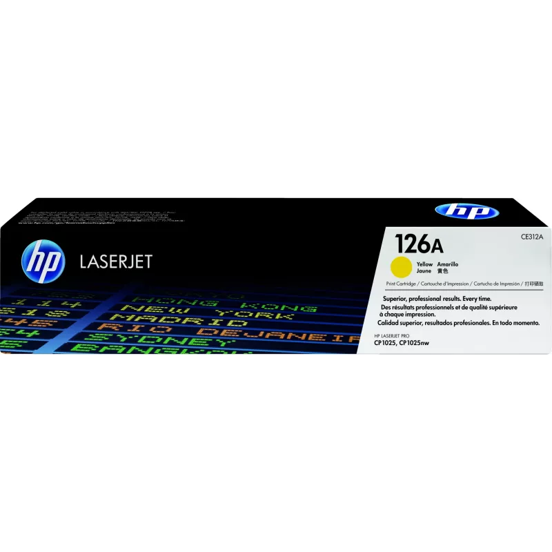 HP 126A Žltá Originálna LaserJet tonerová kazeta, 1000 strán, Žltá, 1 ks