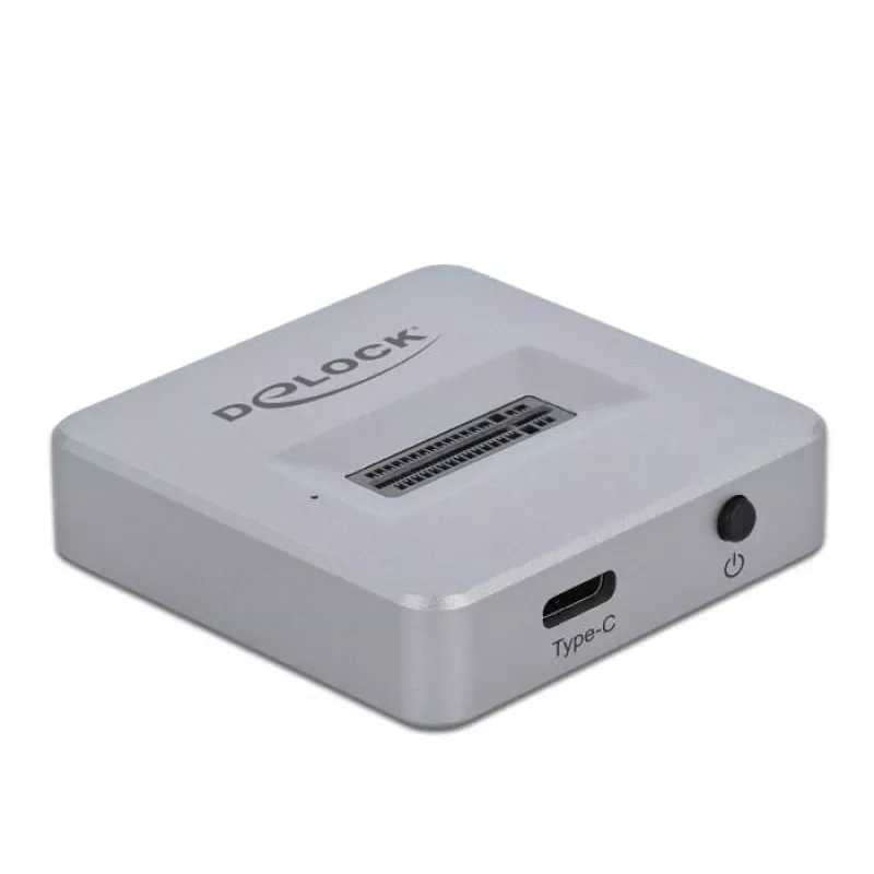 Delock M.2 dokovacia stanica - rozhranový adaptér - M.2 NVMe karta - USB 3.2 (Gen 2) - strieborná