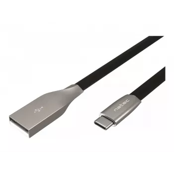 NATEC kábel USB-C/A 2.0 1m prati 1m čierny kov
