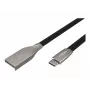 NATEC kábel USB-C/A 2.0 1m prati 1m čierny kov