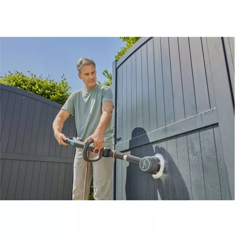 GARDENA kotúčová kefa Soft, pre akumulátorový multičistič AquaBrush, umývacia kefa (sivá/tyrkysová)