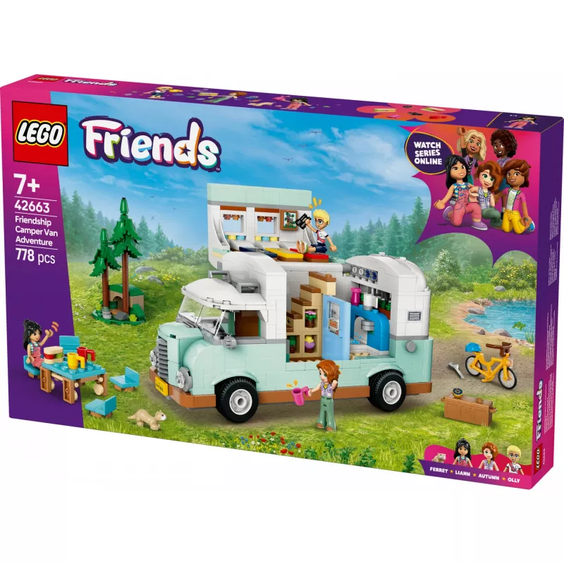 LEGO Motor Home Set 42663 — LEGO Friends obytný automobil, 778 dielov, 3 mini bábiky, od 7 rokov