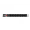 LANBERG PDU-07E-0200-IEC-BK PDU 1U 10A 7 zásuviek francúzske 2m čierna