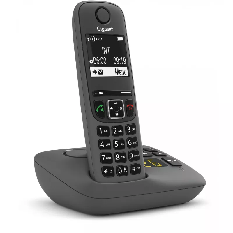 Analógový/DECT telefón Gigaset AE690A identifikácia volajúceho bezdrôtový telefón antracit