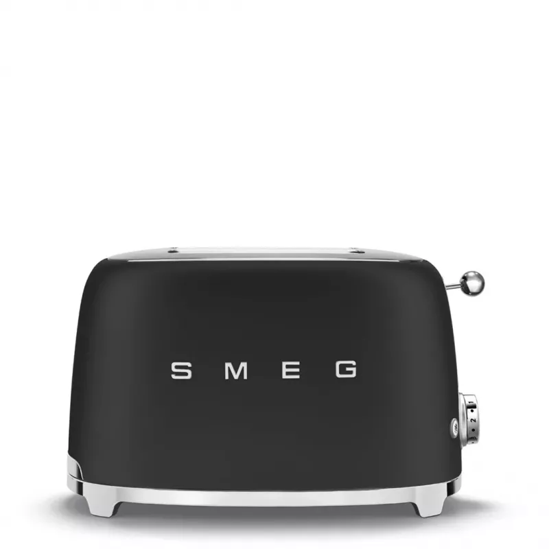 Hriankovač Smeg 50's Style TSF01BLMEU 2 plátky čierna nerez