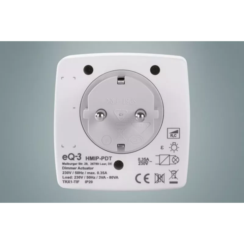 Stmievač a spínač eQ-3 AG HmIP-PDT externý biely