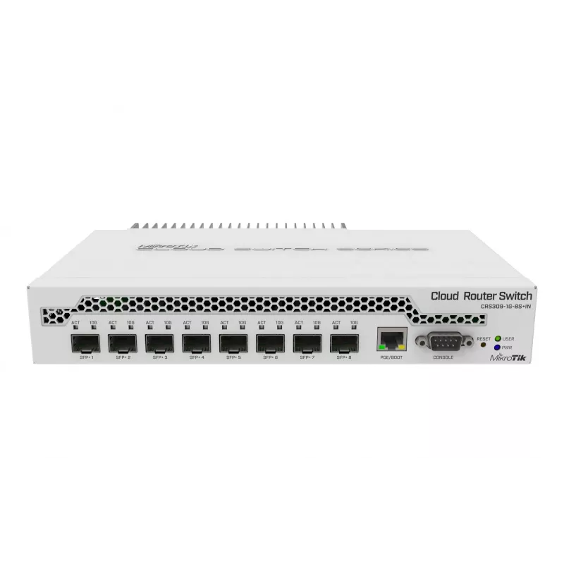 Mikrotik CRS309-1G-8S+ Spravovaný Gigabit Ethernet (10/100/1000) Power over Ethernet (PoE) biela