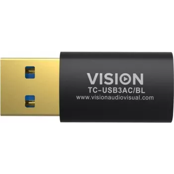 Vision Professional - USB adaptér - USB Type-A (M) na 24-pinový USB-C (W) - USB3.0 - čierny (TC-USB3AC/BL)