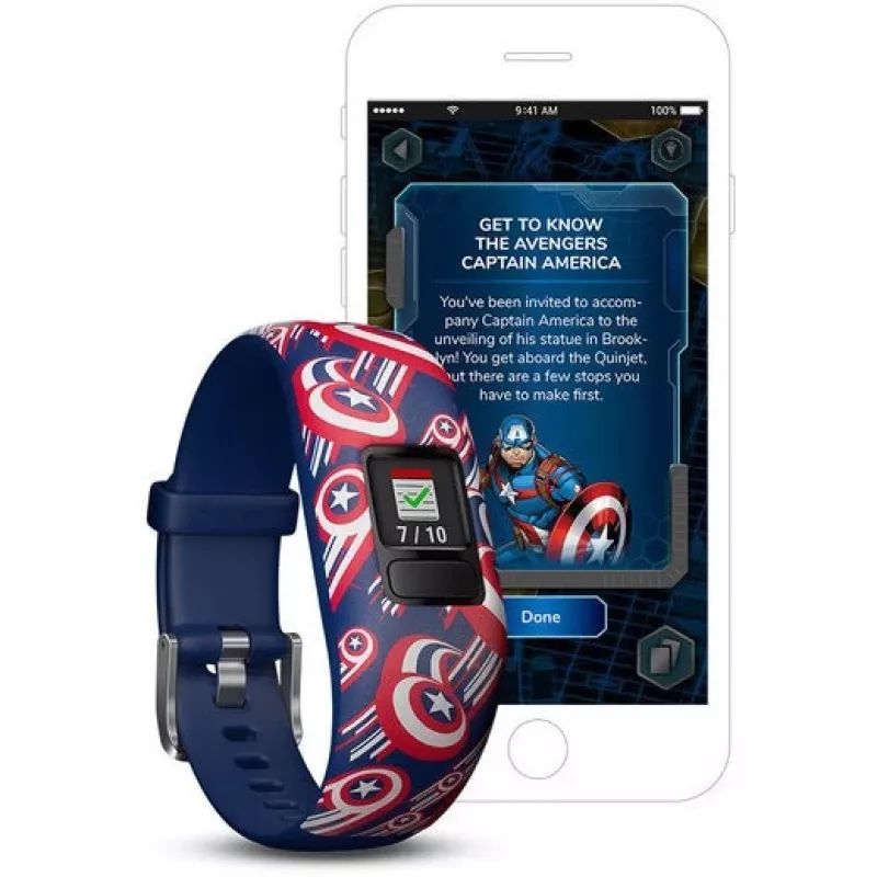 Garmin vivofit jr. 2 Marvel Captain America detský fitness náramok