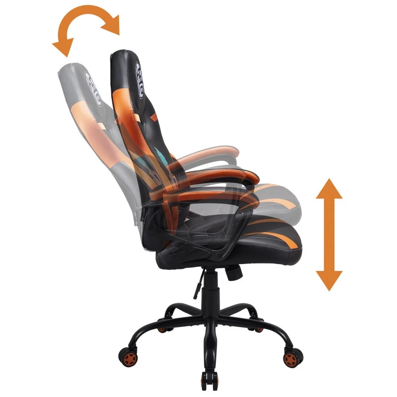 PC herná stolička Subsonic SA5573-D4 čalúnené sedadlo čierna oranžová