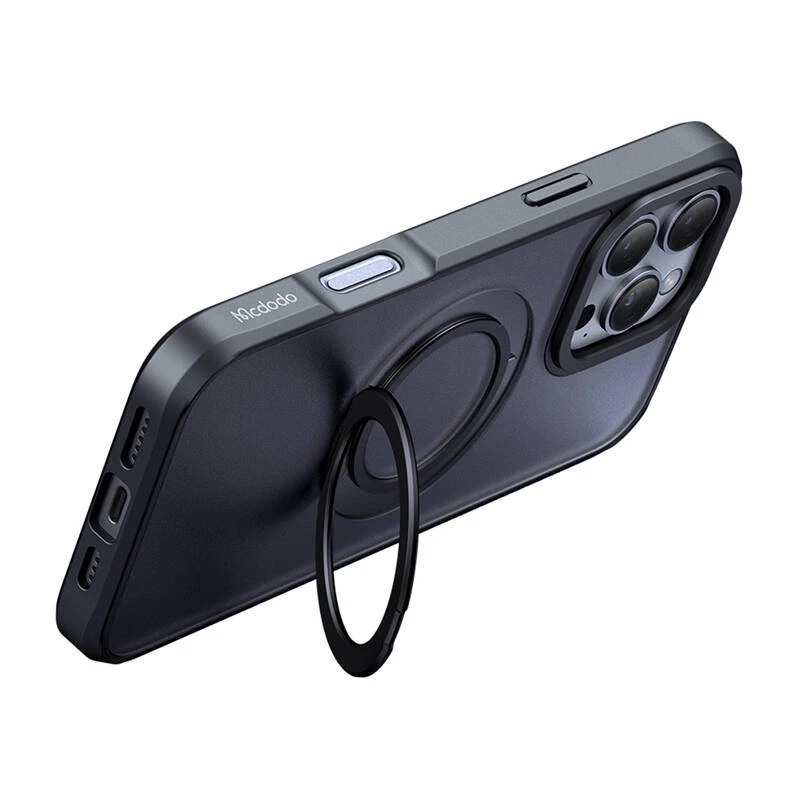 Ochranné puzdro s MagSafe Mcdodo PC-4933 pre iPhone 16 Pro Max s integrovaným stojanom, čierne