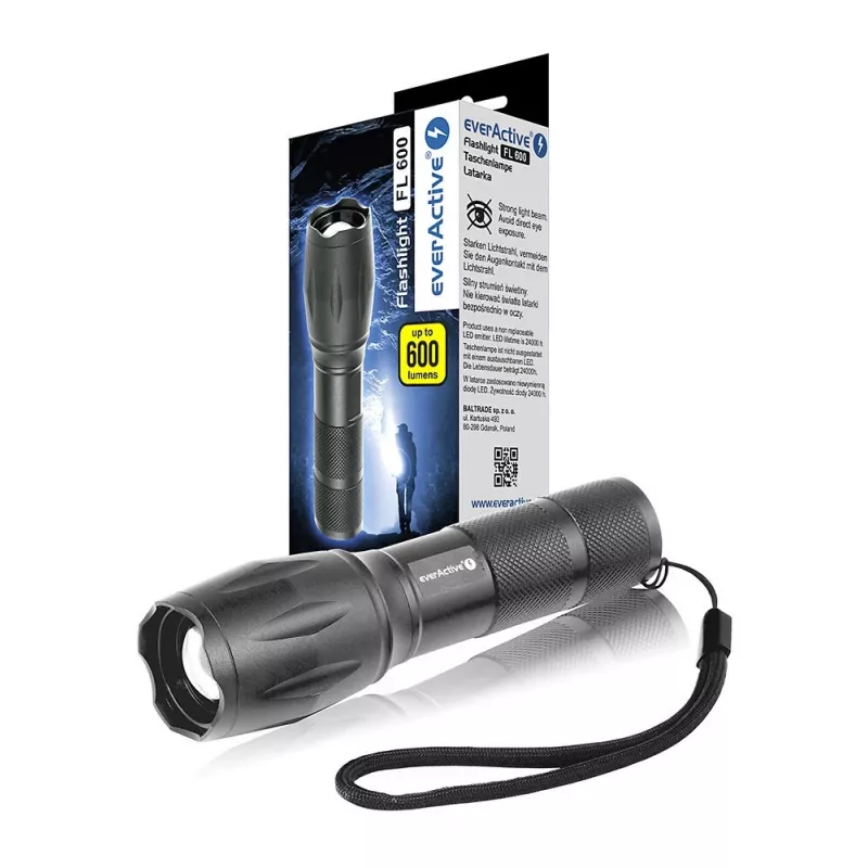 LED baterka everActive FL600, 600 lm, CREE XM-L2, 18650 / 3x AAA